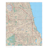 Chicago IL Map - 120 square miles - with Local Streets