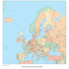 Poster Size Europe Map plus Terrain