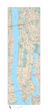 Manhattan Island Adobe Illustrator Vector Map File - 65 square miles - with Local Streets