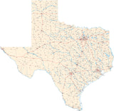 Texas State Map - Cut Out Style - Fit Together Series