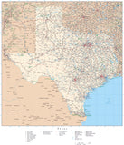 Detailed Texas Digital Map with County Boundaries, Cities, Highways, National Parks, and more