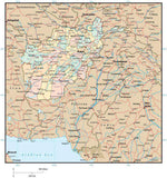 Afghanistan Map with Provincial Boundaries