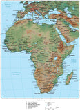 Africa Terrain map in Adobe Illustrator vector format with Photoshop terrain image AFRICA-952805