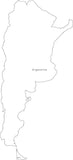Digital Black & White Argentina map in Adobe Illustrator EPS vector format