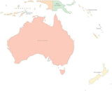 Australia Multi-Color Map