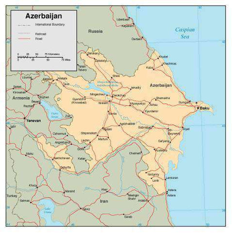 Azerbaijan Page Size Digital Map