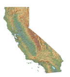 Digital California Terrain map in Fit Together style with Terrain CA-USA-852138