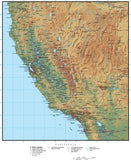 Digital California Terrain map in Adobe Illustrator vector format and more CA-USA-942204