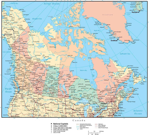 Canada Map with Provinces