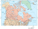 Canada Map with Provincial Boundaries, Cities and Highways