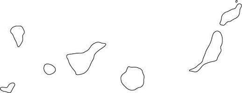 Digital Black & White Canary Islands map in Adobe Illustrator EPS vector format