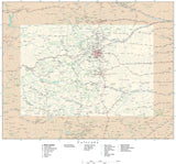Detailed Colorado Digital Map with County Boundaries, Cities, Highways, and more