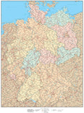 High Detail Germany Map with States