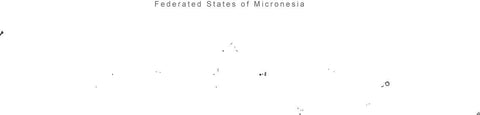 Digital Black & White Micronesia map in Adobe Illustrator EPS vector format