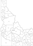 Digital ID Map with Counties - Black & White