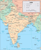 Digital India map in Adobe Illustrator vector format