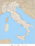 Italy Map in Adobe Illustrator Format - 22 x 17 Inches - High Detail