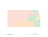 Digital Kansas Map with 2022 Congressional Districts