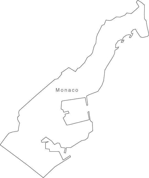 Digital Monaco Map for Adobe Illustrator and PowerPoint/KeyNote