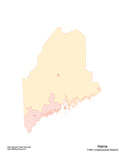 Digital Maine Map with 2022 Congressional Districts