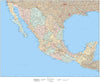 Mexico Map - 18 x 22 Inches - High Detail with States