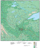 Minnesota Map with Contour Background