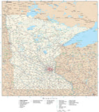 Detailed Minnesota Digital Map with County Boundaries, Cities, Highways, and more