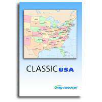 Classic USA - State Maps with Counties, Capitals, and Major Cities