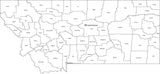 Digital MT Map with Counties - Black & White