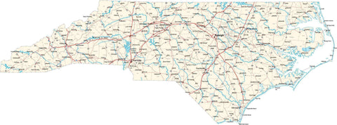 North Carolina State Map - Cut Out Style - Fit Together Series