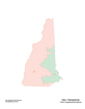Digital New Hampshire Map with 2022 Congressional Districts