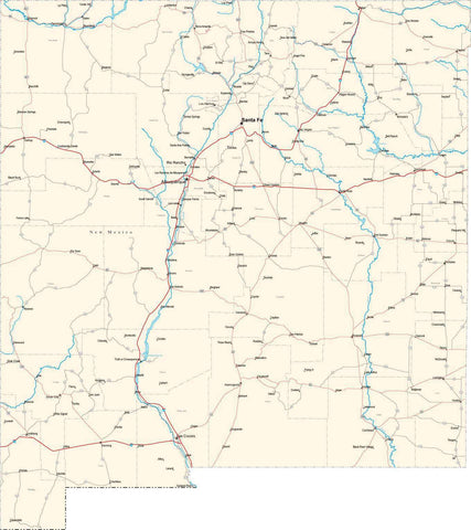 New Mexico State Map - Cut Out Style - Fit Together Series