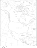 Digital North America Map - Black & White