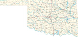 Oklahoma State Map - Cut Out Style - Fit Together Series