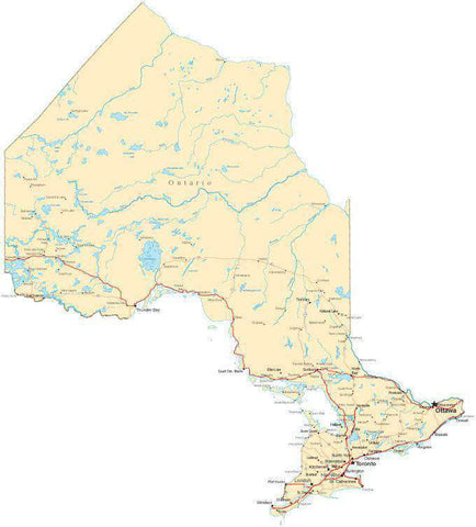 Ontario Province Map - Fit-Together Style