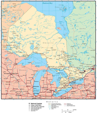 Ontario Province Map