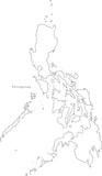 Digital Philippines map in Adobe Illustrator EPS vector format