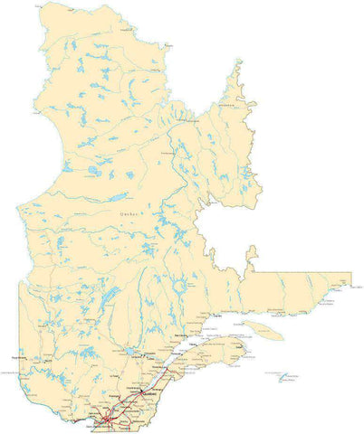 Quebec Province Map - Fit-Together Style