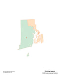 Digital Rhode Island Map with 2022 Congressional Districts