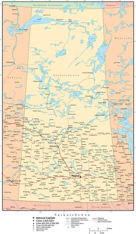 Saskatchewan Province Map