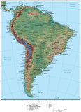 South America Terrain map in Adobe Illustrator vector format with Photoshop terrain image SOAMER-952796