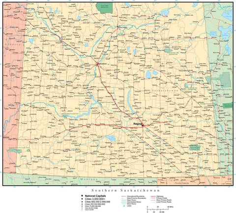 Southern Saskatchewan Map