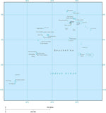 Digital Seychelles map in Adobe Illustrator vector format