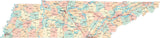 Tennessee State Map - Multi-Color Style - Fit Together Series