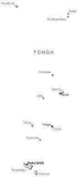 Tonga Black & White Map With Major Cities