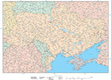 Ukraine and Crimea Map with Cities and Provinces