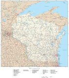 Detailed Wisconsin Digital Map with County Boundaries, Cities, Highways, and more