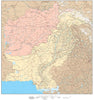 High Detail Afghanistan & Pakistan Map - 22 inches by 24 inches