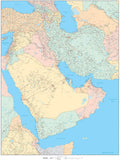 Poster Size Middle East Map