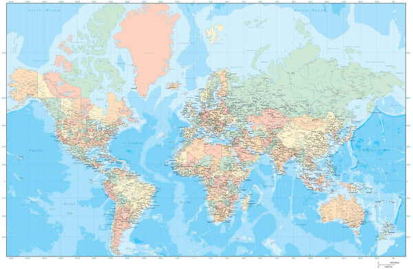 countries by size poster